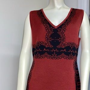 Carmen Marc valvo red/ black dress